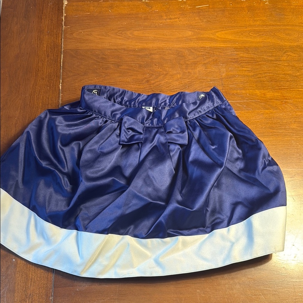 Janie and Jack Satin Skirt in Deep Blue